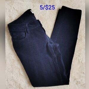 5 /$25 The Rock Star Navy Blue Corduroy Skinny Jeans